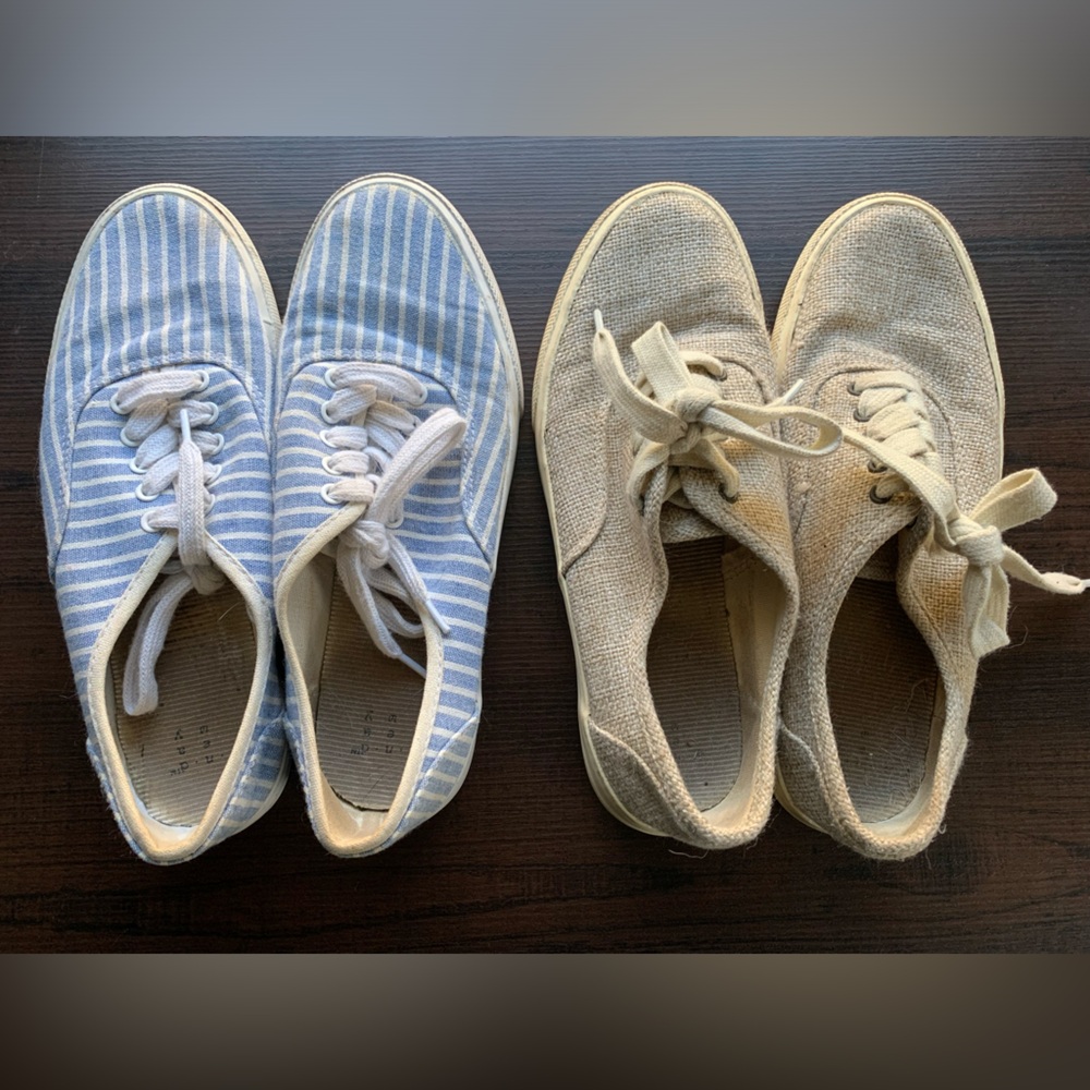 Two Pairs of Size 7 Casual Sneakers
